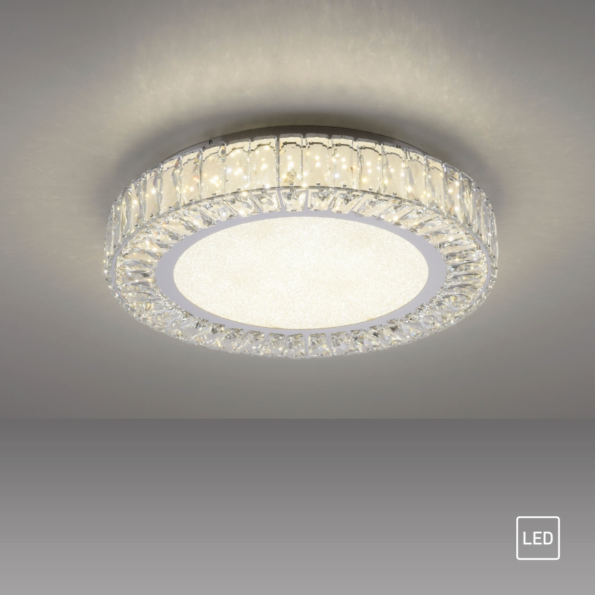 JUST LIGHT. 15222-17 - LED griestu gaismeklis KULUNKA LED/46W/230V Ø 50 cm spīdīgs hroms