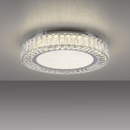 JUST LIGHT. 15222-17 - LED griestu gaismeklis KULUNKA LED/46W/230V Ø 50 cm spīdīgs hroms