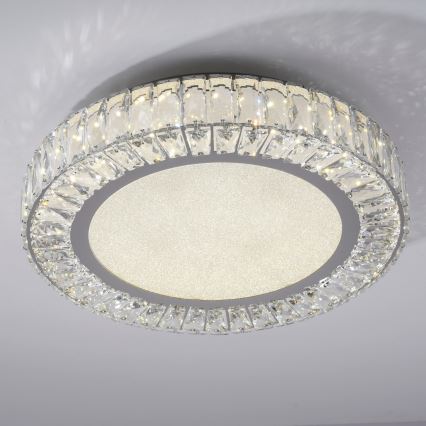 JUST LIGHT. 15222-17 - LED griestu gaismeklis KULUNKA LED/46W/230V Ø 50 cm spīdīgs hroms