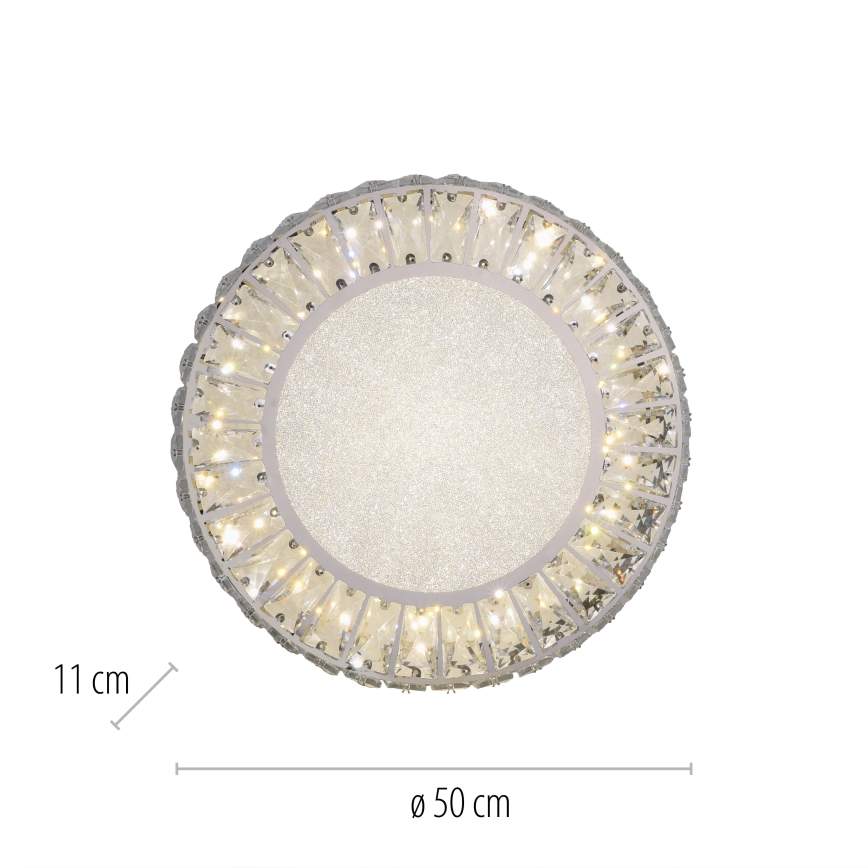 JUST LIGHT. 15222-17 - LED griestu gaismeklis KULUNKA LED/46W/230V Ø 50 cm spīdīgs hroms