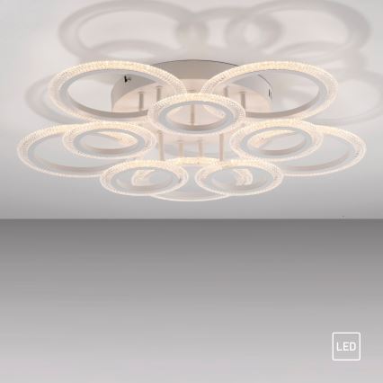 JUST LIGHT. 15268-16 - LED griestu lampa CRYSTALLO LED/48,5W/230V Ø 68,6 cm balta