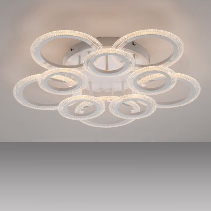 JUST LIGHT. 15268-16 - LED griestu lampa CRYSTALLO LED/48,5W/230V Ø 68,6 cm balta