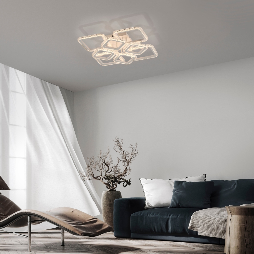 JUST LIGHT. 15269-16 - LED griestu gaismeklis CRYSTALLO LED/43,5W/230V 49x49 cm balts