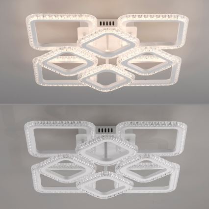JUST LIGHT. 15269-16 - LED griestu gaismeklis CRYSTALLO LED/43,5W/230V 49x49 cm balts