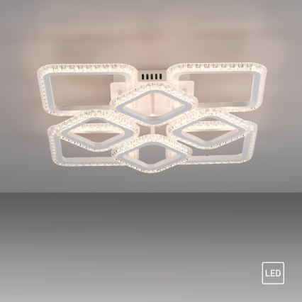 JUST LIGHT. 15269-16 - LED griestu gaismeklis CRYSTALLO LED/43,5W/230V 49x49 cm balts