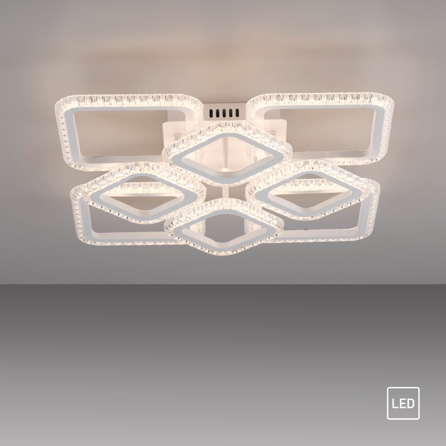 JUST LIGHT. 15269-16 - LED griestu gaismeklis CRYSTALLO LED/43,5W/230V 49x49 cm balts
