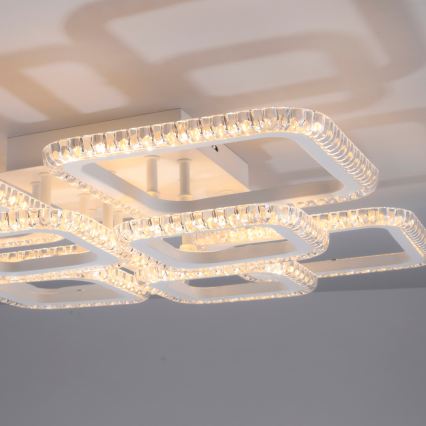 JUST LIGHT. 15269-16 - LED griestu gaismeklis CRYSTALLO LED/43,5W/230V 49x49 cm balts