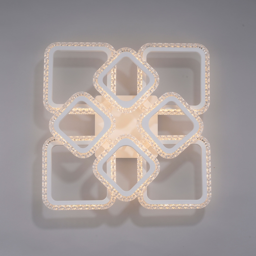 JUST LIGHT. 15269-16 - LED griestu gaismeklis CRYSTALLO LED/43,5W/230V 49x49 cm balts