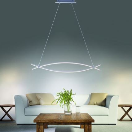 JUST LIGHT. 15382-55 - LED Lustra ar auklu MAJA 2xLED/8,4W/230V matēts hroms