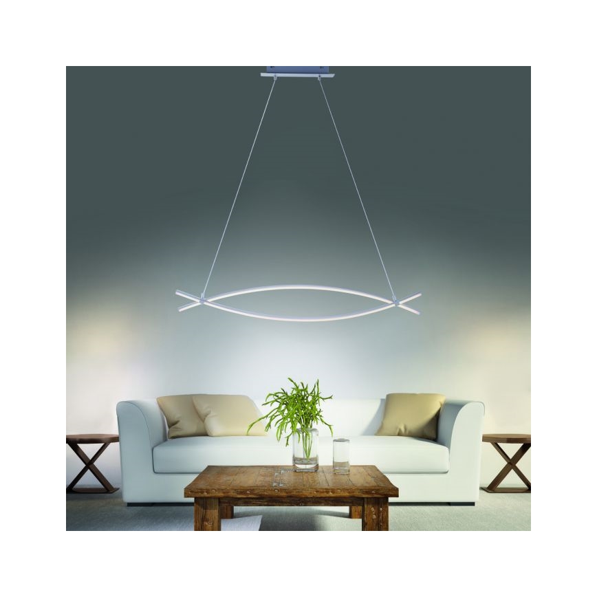 JUST LIGHT. 15382-55 - LED Lustra ar auklu MAJA 2xLED/8,4W/230V matēts hroms
