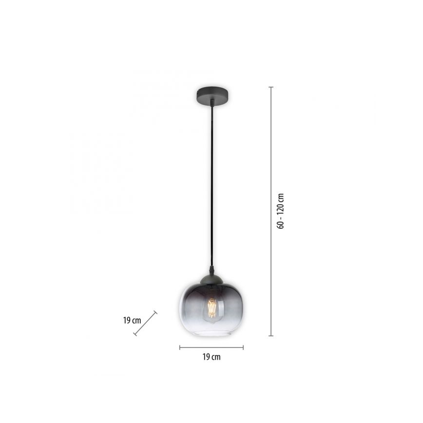 JUST LIGHT. 15420-18 - Lustra ar auklu ZEA 1xE27/25W/230V melna
