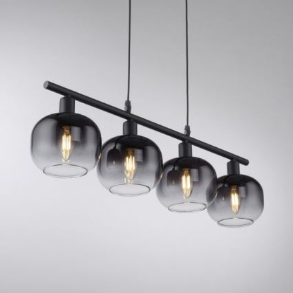 JUST LIGHT. 15421-18 - Lustra ar auklu ZEA 4xE14/25W/230V melna