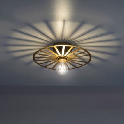JUST LIGHT. 15635-60 - Griestu lampa SPIKE 1xE27/40W/230V d. 30 cm misiņš