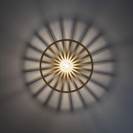 JUST LIGHT. 15635-60 - Griestu lampa SPIKE 1xE27/40W/230V d. 30 cm misiņš