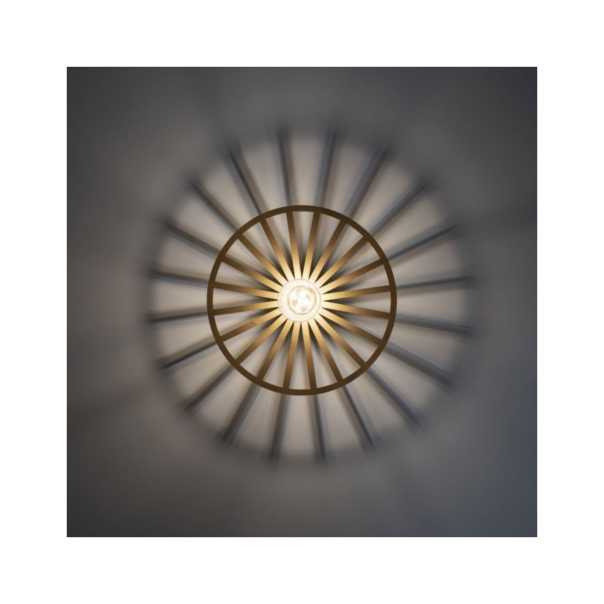 JUST LIGHT. 15635-60 - Griestu lampa SPIKE 1xE27/40W/230V d. 30 cm misiņš