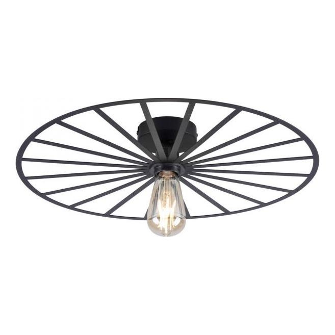 JUST LIGHT. 15636-18 - Griestu lampa SPIKE 1xE27/40W/230V d. 50 cm melna