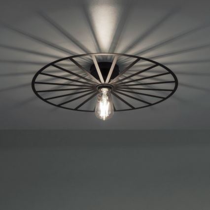 JUST LIGHT. 15636-18 - Griestu lampa SPIKE 1xE27/40W/230V d. 50 cm melna