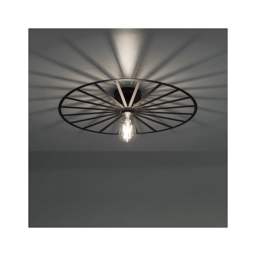 JUST LIGHT. 15636-18 - Griestu lampa SPIKE 1xE27/40W/230V d. 50 cm melna