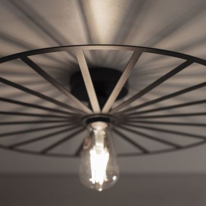 JUST LIGHT. 15636-18 - Griestu lampa SPIKE 1xE27/40W/230V d. 50 cm melna