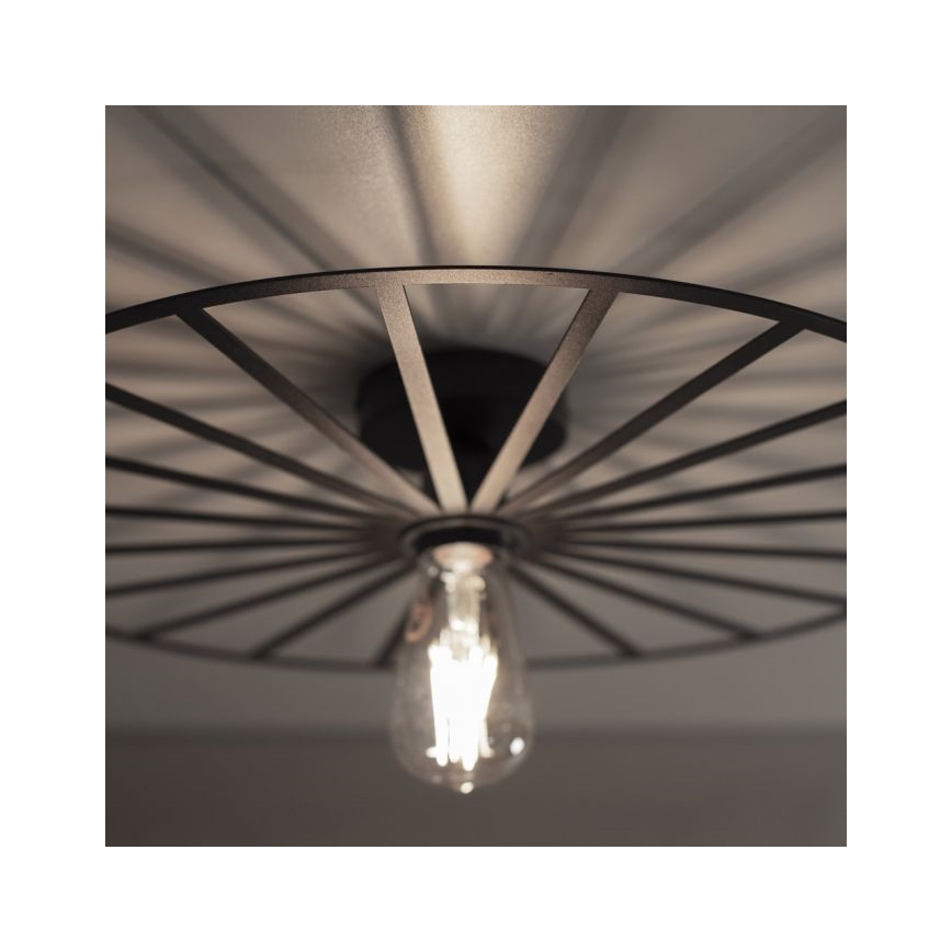 JUST LIGHT. 15636-18 - Griestu lampa SPIKE 1xE27/40W/230V d. 50 cm melna