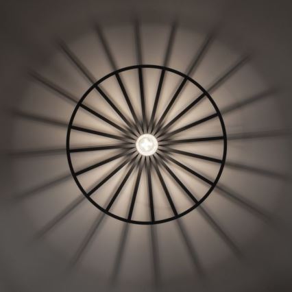 JUST LIGHT. 15636-18 - Griestu lampa SPIKE 1xE27/40W/230V d. 50 cm melna