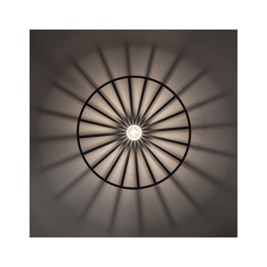 JUST LIGHT. 15636-18 - Griestu lampa SPIKE 1xE27/40W/230V d. 50 cm melna