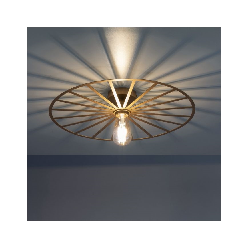 JUST LIGHT. 15636-60 - Griestu lampa SPIKE 1xE27/40W/230V d. 50 cm misiņš