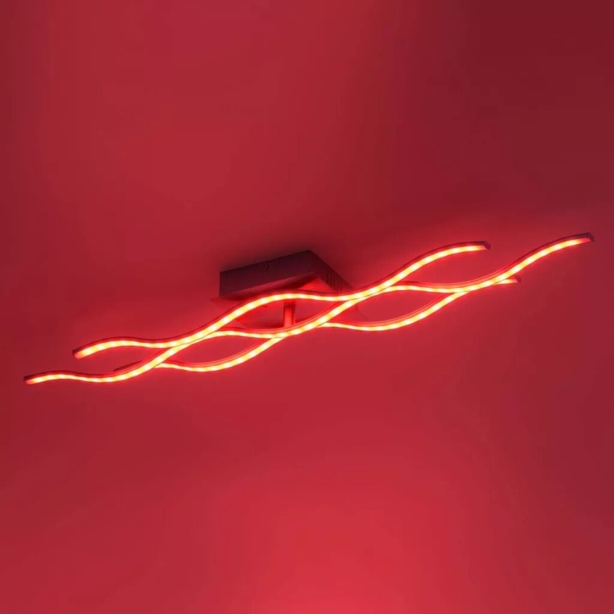 JUST LIGHT. 16266-55 - LED RGB Aptumšojama griestu lampa LOLA WAVE LED/30W/230V 2700-5000K + tālvadības pults