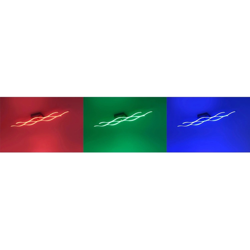 JUST LIGHT. 16266-55 - LED RGB Aptumšojama griestu lampa LOLA WAVE LED/30W/230V 2700-5000K + tālvadības pults