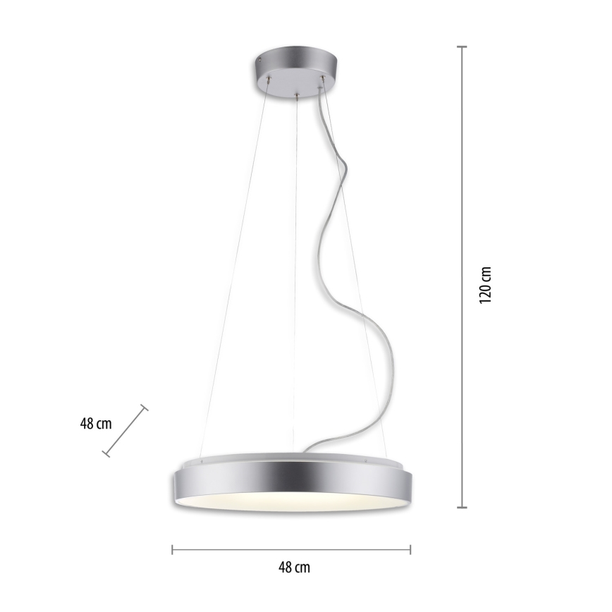JUST LIGHT. 17075-21 - LED Aptumšojama lustra ar auklu KETO ANIKA LED/26,5W/230V 2700-5000K + tālvadības pults