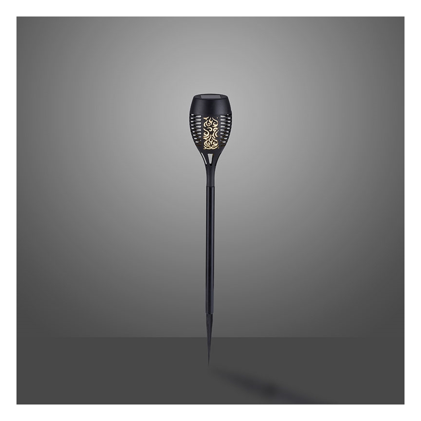 JUST LIGHT. 19106-18-3 - KOMPLEKTS 3x LED Saules enerģijas lampa FACKEL LED/0,24W/1,2V 200 mAh IP44 melna