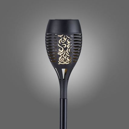 JUST LIGHT. 19106-18-3 - KOMPLEKTS 3x LED Saules enerģijas lampa FACKEL LED/0,24W/1,2V 200 mAh IP44 melna