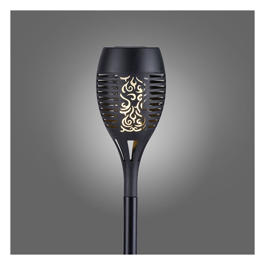 JUST LIGHT. 19106-18-3 - KOMPLEKTS 3x LED Saules enerģijas lampa FACKEL LED/0,24W/1,2V 200 mAh IP44 melna
