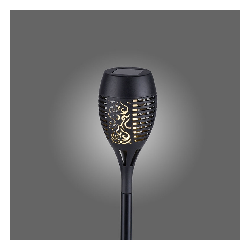 JUST LIGHT. 19106-18-3 - KOMPLEKTS 3x LED Saules enerģijas lampa FACKEL LED/0,24W/1,2V 200 mAh IP44 melna