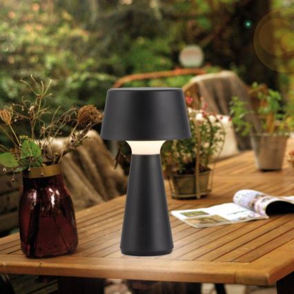 JUST LIGHT. 19260-18 - LED Aptumšojama skārienvadāma āra lampa ABERA LED/3W/3,7V 2000 mAh USB IP54 melna