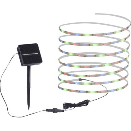JUST LIGHT. 19971-18 - RGB LED saules lente TEANIA LED/3,7V 5 m 1200 mAh IP44 melna