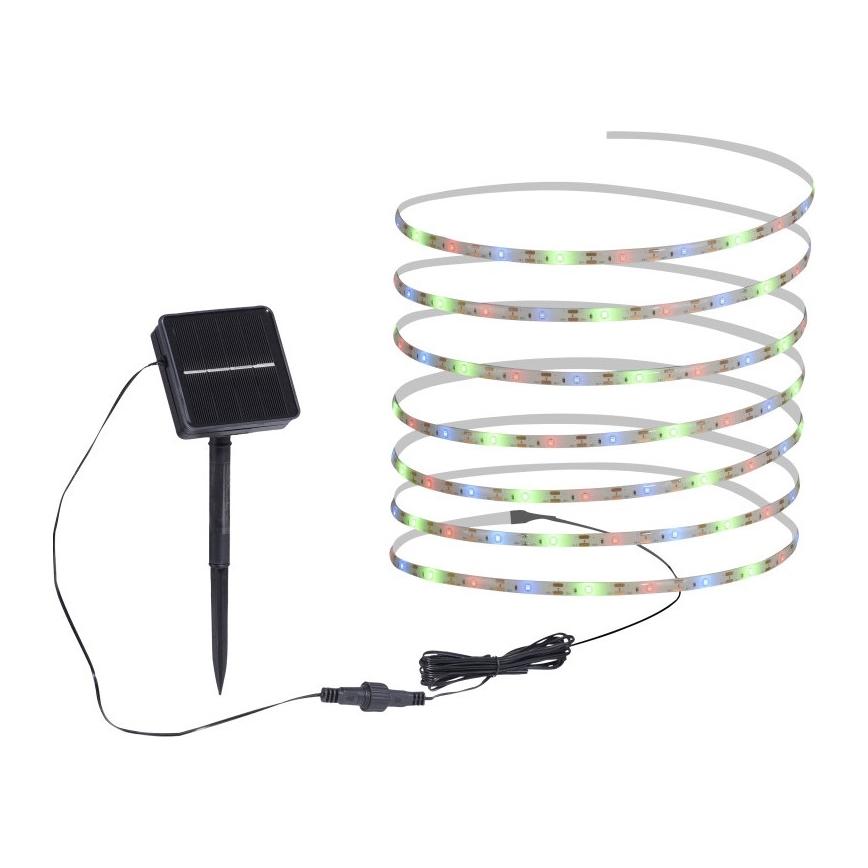JUST LIGHT. 19971-18 - RGB LED saules lente TEANIA LED/3,7V 5 m 1200 mAh IP44 melna