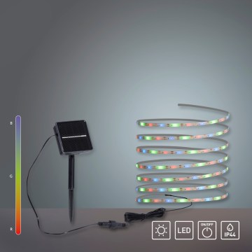 JUST LIGHT. 19971-18 - RGB LED saules lente TEANIA LED/3,7V 5 m 1200 mAh IP44 melna