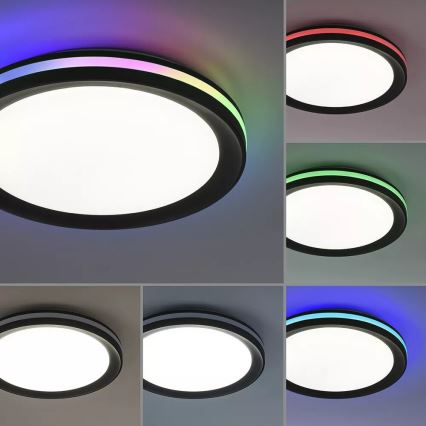 JUST LIGHT. 7509018 - LED RGBW Aptumšojama griestu lampa GANGES LED/24W/230V 2700-5000K + tālvadības pults