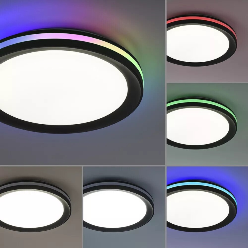 JUST LIGHT. 7509018 - LED RGBW Aptumšojama griestu lampa GANGES LED/24W/230V 2700-5000K + tālvadības pults
