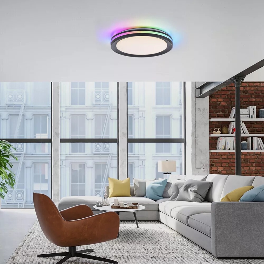 JUST LIGHT. 7509018 - LED RGBW Aptumšojama griestu lampa GANGES LED/24W/230V 2700-5000K + tālvadības pults