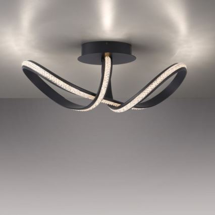 JUST LIGHT. 8475-18 - LED Aptumšojama virsapmetuma lustra BRILLA LED/29W/230V melna