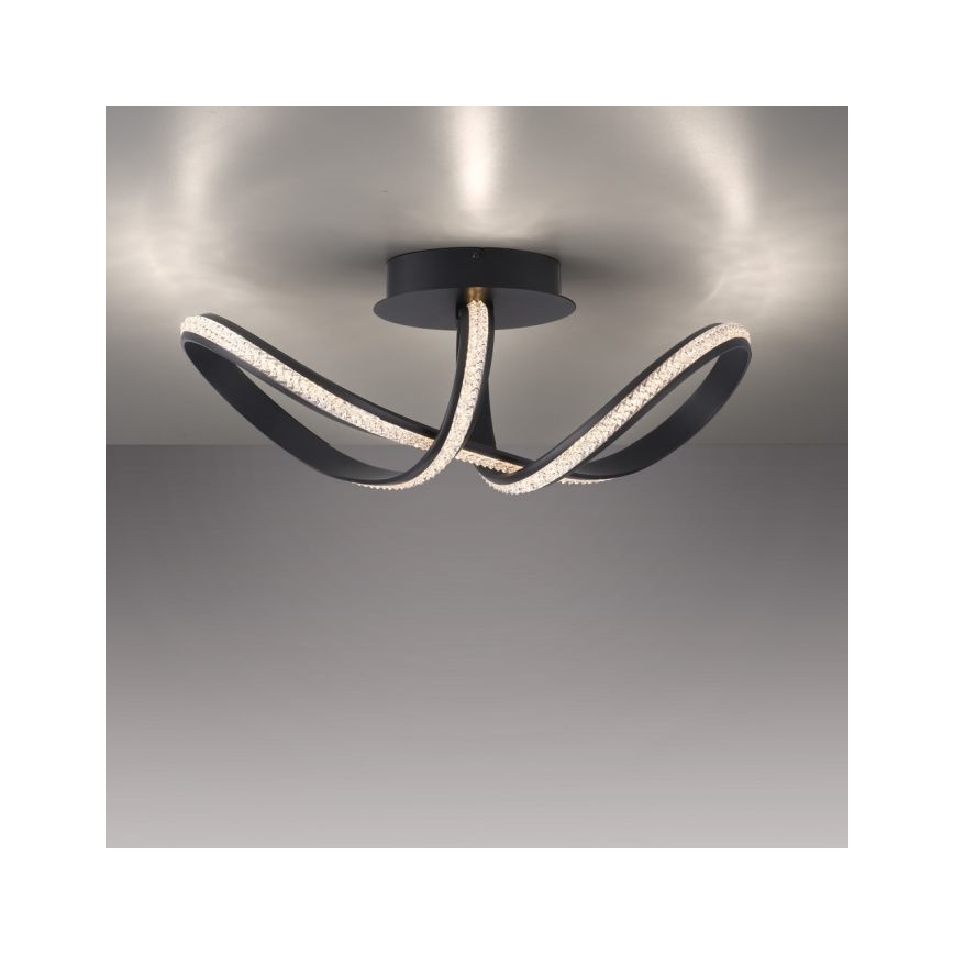 JUST LIGHT. 8475-18 - LED Aptumšojama virsapmetuma lustra BRILLA LED/29W/230V melna