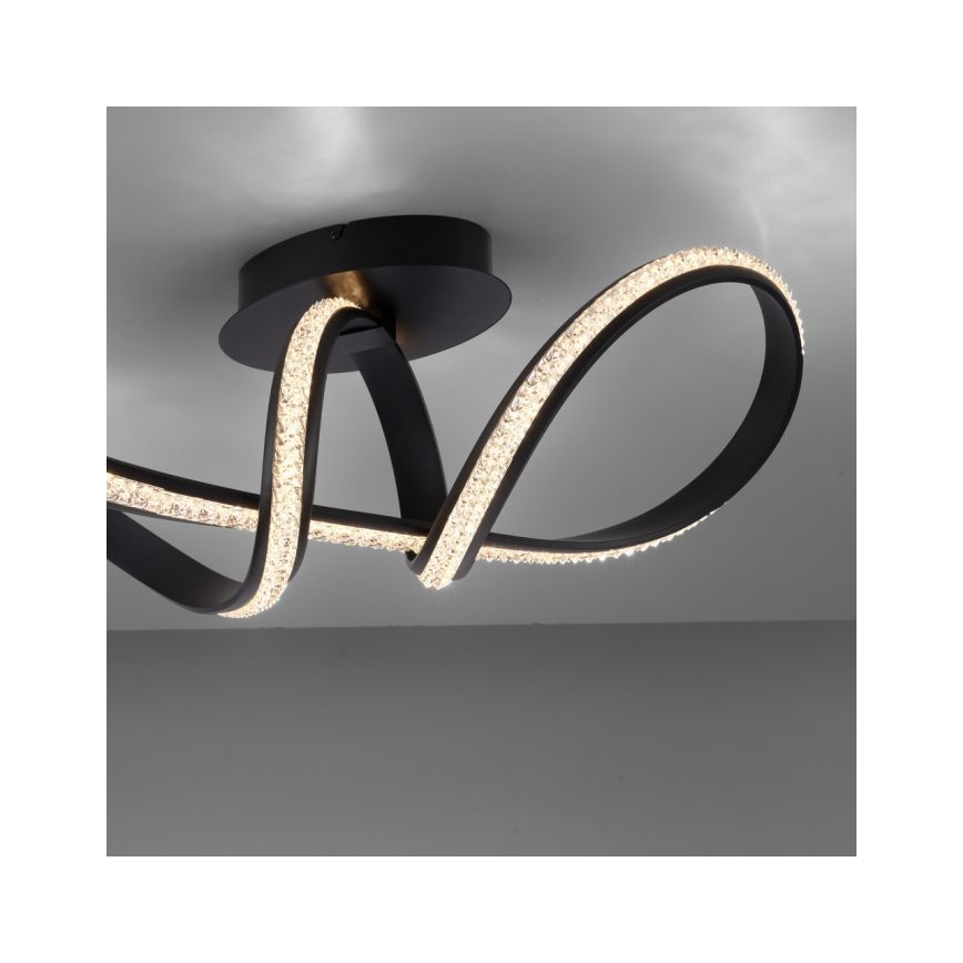 JUST LIGHT. 8475-18 - LED Aptumšojama virsapmetuma lustra BRILLA LED/29W/230V melna