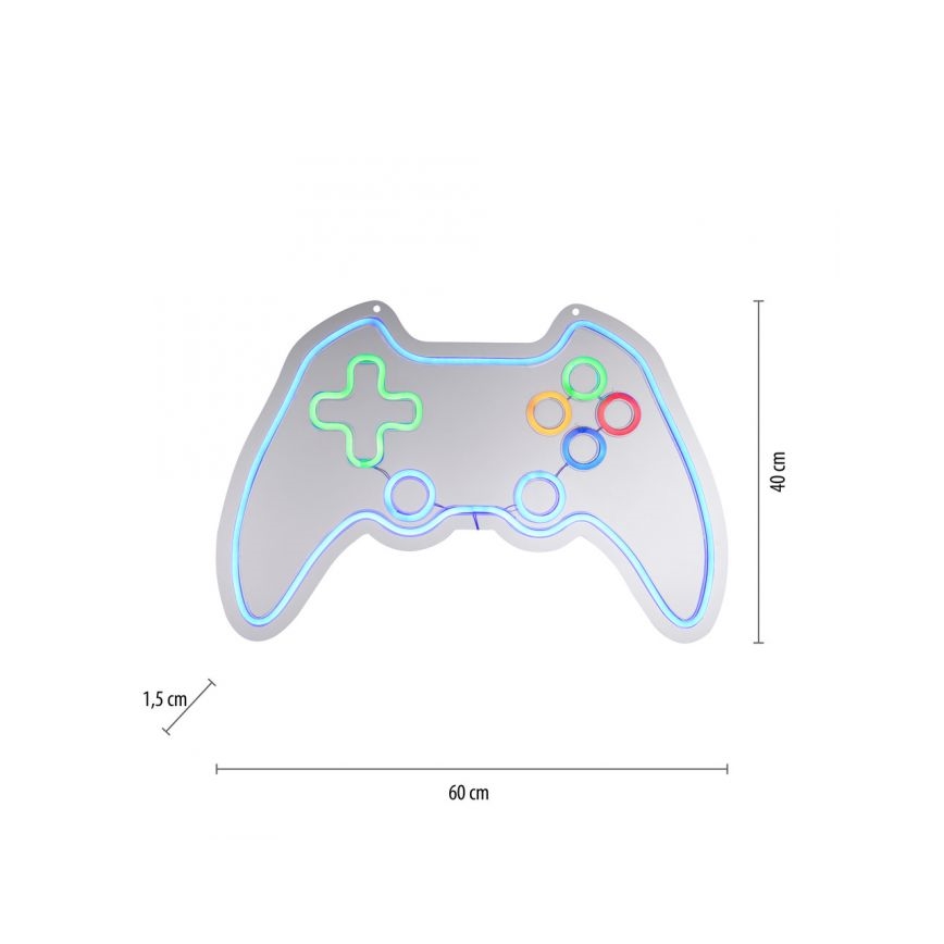 JUST LIGHT. 85022-70 - LED neona sienas dekorācija NEON LED/6,5W/5V gamer