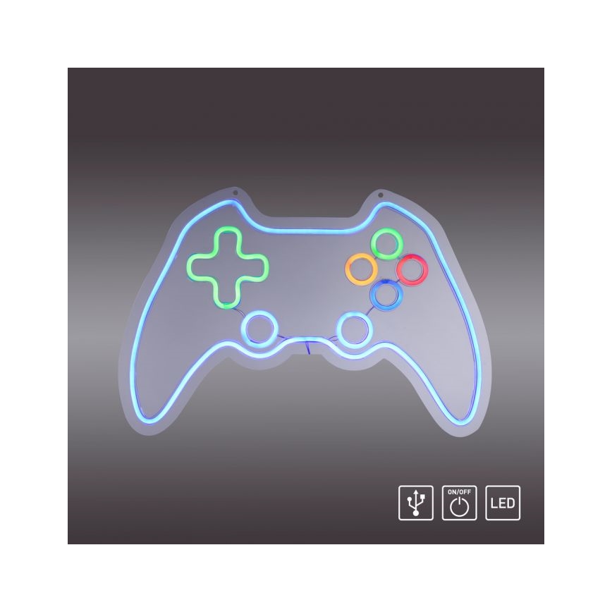 JUST LIGHT. 85022-70 - LED Neona sienas dekors NEON 1xLED/6,5W/5V gamer