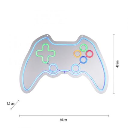 JUST LIGHT. 85022-70 - LED Neona sienas dekors NEON 1xLED/6,5W/5V gamer
