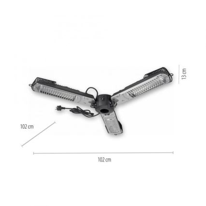 JUST LIGHT. 99513-18 - Āra sildierīce GLOW 3x650W/1300W/2000W/230V IP34
