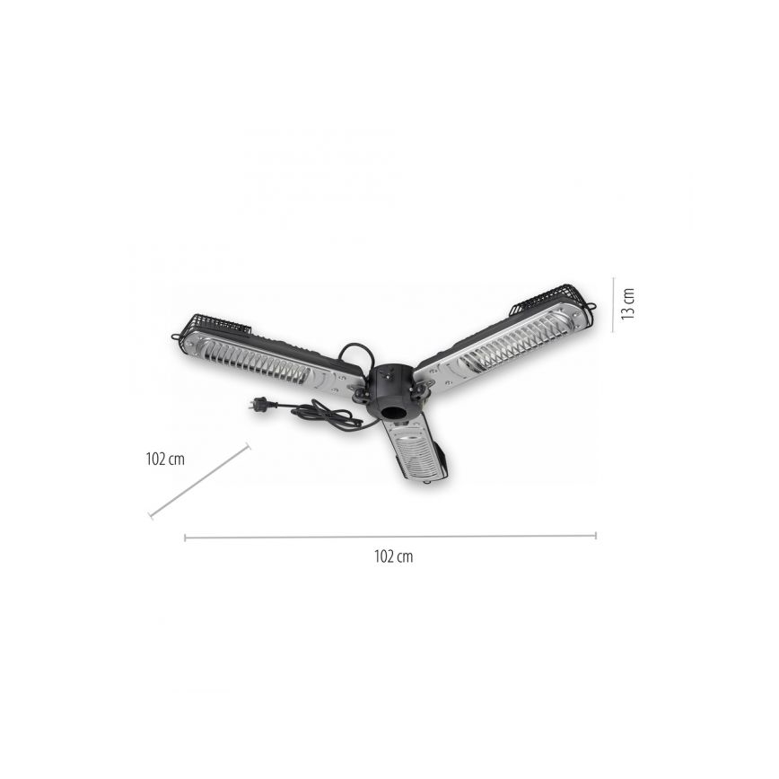 JUST LIGHT. 99513-18 - Āra sildierīce GLOW 3x650W/1300W/2000W/230V IP34