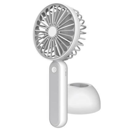 Kabatas ventilators 1200 mA/3,7V USB pelēks/balts